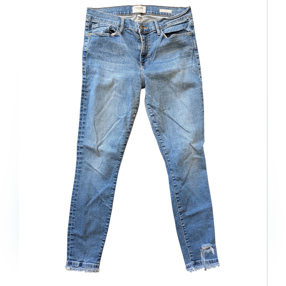 Frame Le Skinny  de Jeanna Crop Blue Women's Jeans